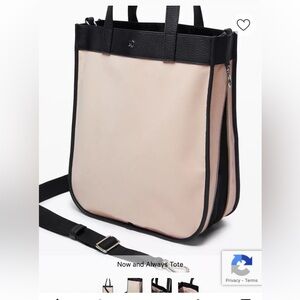Lululemon Now and Always Tote bag in the color Carbon Dust/Black. GUC